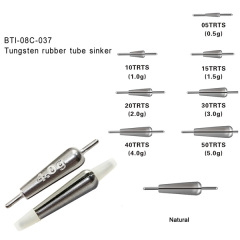 BTI-08C-037: Tungsten Rubber Tube Sinker
