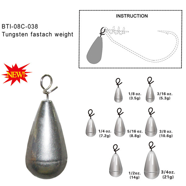 BTI-08C-038: Tungsten Fastach Sinker