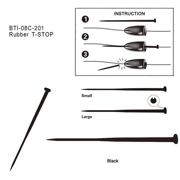 BTI-08C-201: Rubber T-STOP