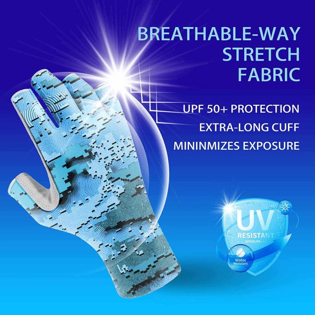 BTI-11B-2169 UPF 50+ Fingerless Fishing Gloves