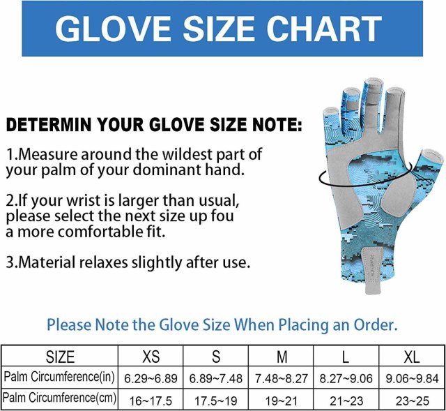 BTI-11B-2169 UPF 50+ Fingerless Fishing Gloves