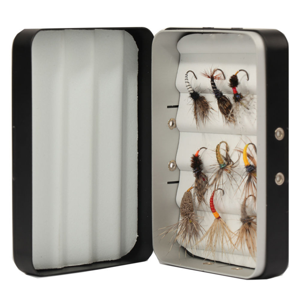 Riverruns Tenkara Flies Kebari 9 Selected Realistic Flies UV Trout With Fly Box