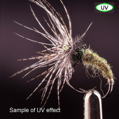 Riverruns Tenkara Flies Kebari 9 Selected Realistic Flies UV Trout With Fly Box