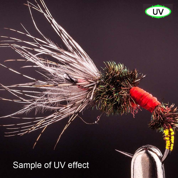Riverruns Tenkara Flies Kebari 9 Selected Realistic Flies UV Trout With Fly Box