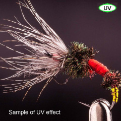 Riverruns Tenkara Flies Kebari 9 Selected Realistic Flies UV Trout With Fly Box