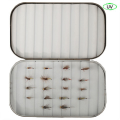 Riverruns 18 Competition Flies Trout UV Flies Nymph Flies With Aluminum Fly Box