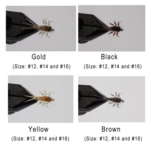 Riverruns Realistic Flies Mayfly Nymph Flies Trout Flies 4 Colors With Fly Box