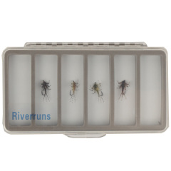 Riverruns Realistic Flies Mayfly Nymph Flies Trout Flies 4 Colors With Fly Box