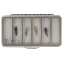 Riverruns Realistic Flies Stonefly Dry Flies Trout Fly UV 4 Color With Fly Box