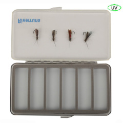 Riverruns Realistic Flies Caddis Dry Flies Trout Flies UV 4 Colors With Fly Box