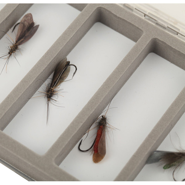 Riverruns Realistic Flies Caddis Dry Flies Trout Flies UV 4 Colors With Fly Box