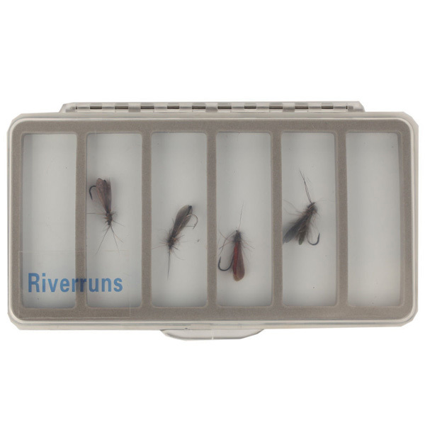 Riverruns Realistic Flies Caddis Dry Flies Trout Flies UV 4 Colors With Fly Box