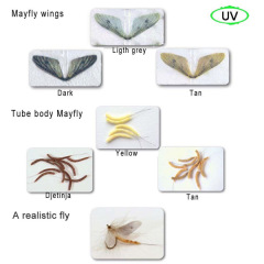 Riverruns Realistic Flies Mayfly Dry Flies UV Flies Part Combo With A Fly Box