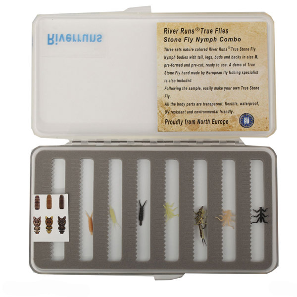 Riverruns Realistic Flies Stonefly Nymph Flies Trout Part Combo With A Fly Box