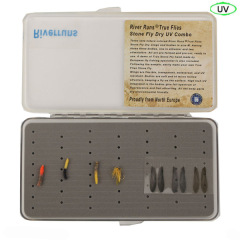 Riverruns Realistic Flies Stonefly Dry Flies UV Flies Part Combo With A Fly Box