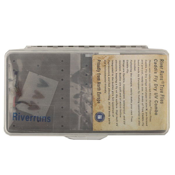 Riverruns Realistic Flies Caddis Dry Flies UV Flies Part Combo With A Fly Box