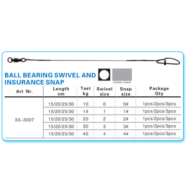 BTI-33-3004/3005/3006/3007 Titanium single strand leaders