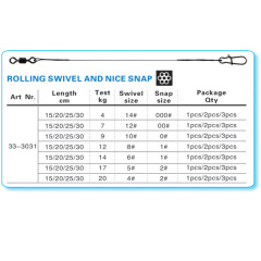 BTI-33-3031/3032/3033 Titanium 1*7 stands leaders