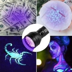 BTI-33A-3002 395nm Wavelength 51 Head LEDs UV Black Light Flashlight