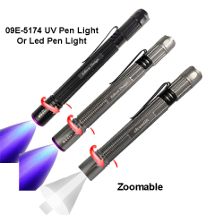 BTI-09E-5174 New Zoomable UV Light Pen Light& LED Pen Light