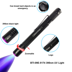 BTI-09E-5174 New Zoomable UV Light Pen Light& LED Pen Light