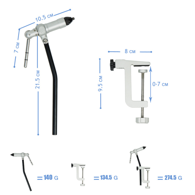 BTI-09E-6187 Rotary fly tying travel vise