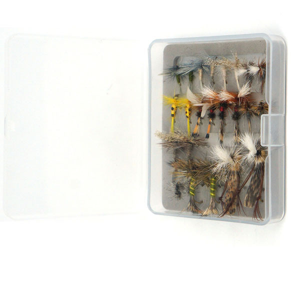 24pc Dry flies assortment with a mini fly box