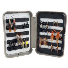 20pc Stoneflies Assortment with a fly box