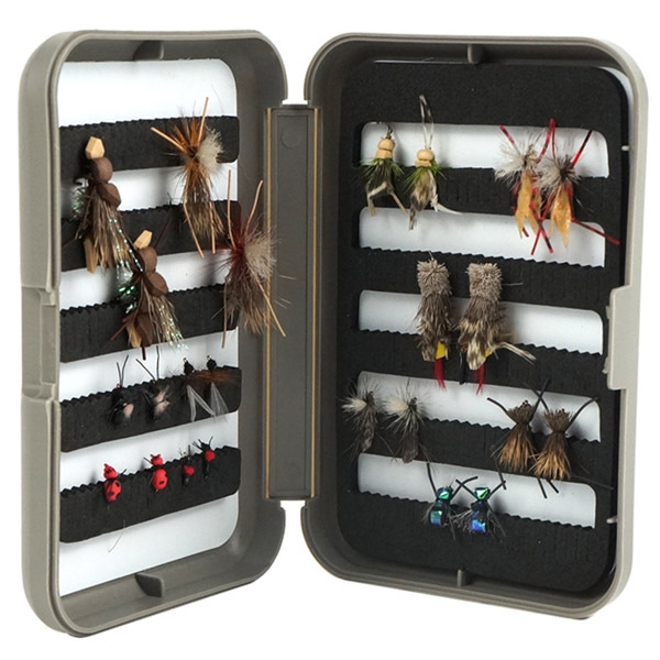 24pc Terrestrials assortment with a fly box