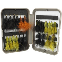 24pc Woolybuggers assortment flies with a fly box