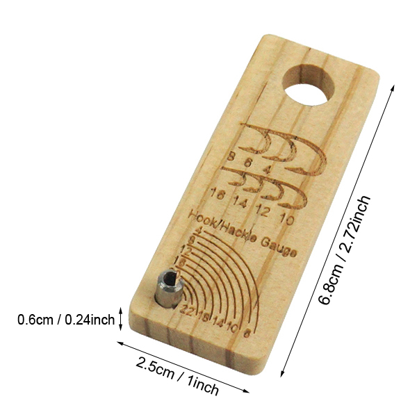BTI-09E-6181 Wooden hook size gauge measure tool