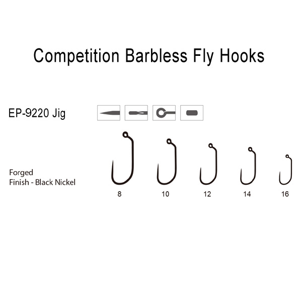 competition jig hooks for fly fishing Demmon Supreme J100 BL Hook – Soaring Eagle Outfitters 60 degree jig hook Competition Barbless Hooks (125 pc