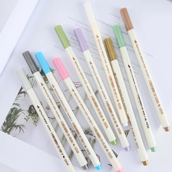 BTI-09D-P1053 10 Metallic Painting Pen For Hardened UV Glue