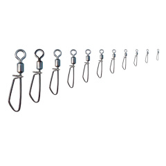 BTI-04A-1073 Full Stainless Steel Rolling Swivel With Round Bottom T-Shape Snap