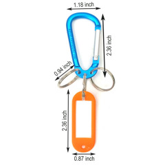 BTI-31A-1005 Key ring plastic key tags with three split ring label window
