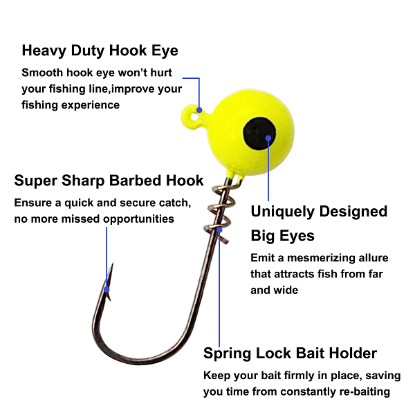 BTI-15D-2102 Spring Lock Crappie Jig Heads