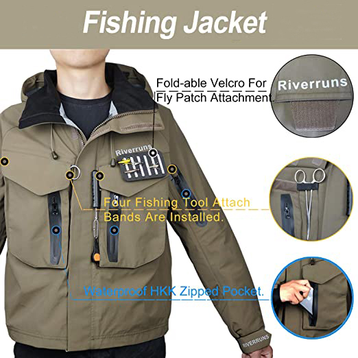 BTI-11E-FJ01 Men 100% waterproof and breathable fishing wading jacket