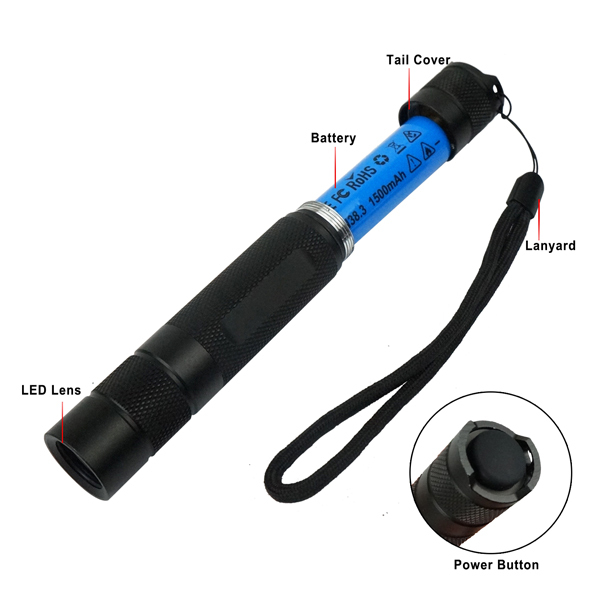 BTI-33A-3011 365nm Black Filter UV Flashlights