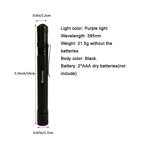 BTI-09E-5172 UV Torch SH Zoom 395nm & 365nm