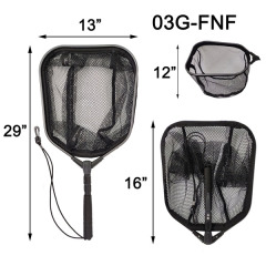 03B-FNT&FNF 360 Degree Adjustable Floating Fish Landing Net