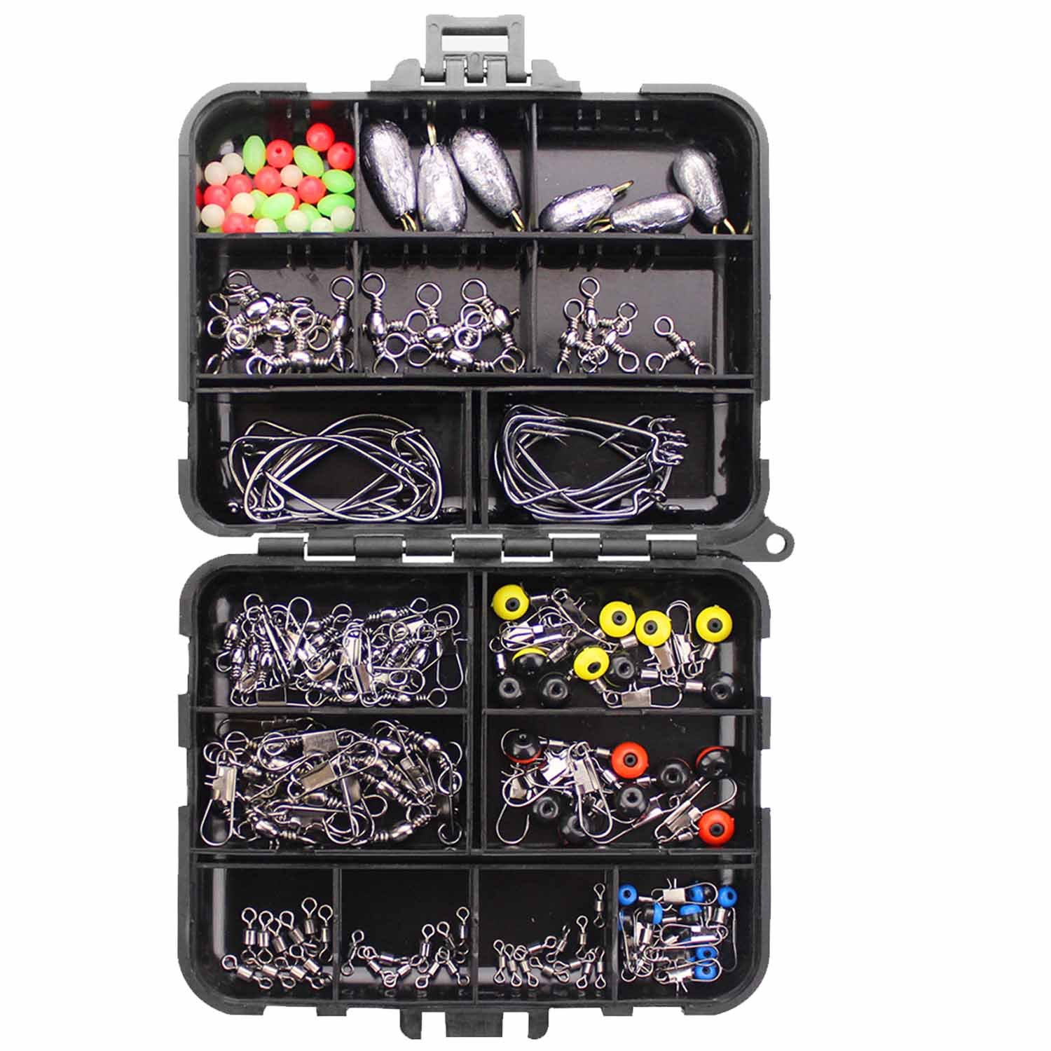 BTI-05F-WH160C 160pcs Hooks/Sinkker/Swivels Assortment