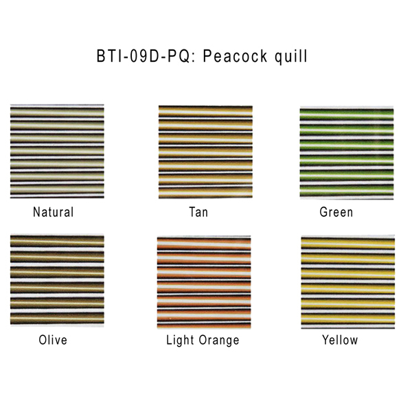 BTI-09D-PQ Synthetic tapered Peacock quill