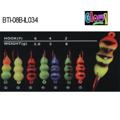 BTI-08B-IL034 lead ice jig