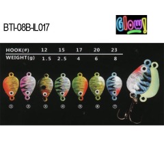 BTI-08B-IL017 lead ice jig