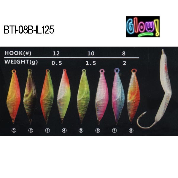 BTI-08B-IL125 lead ice jig