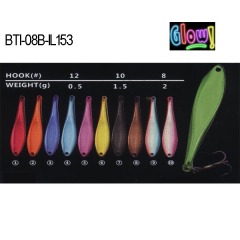 BTI-08B-IL153 lead ice jig