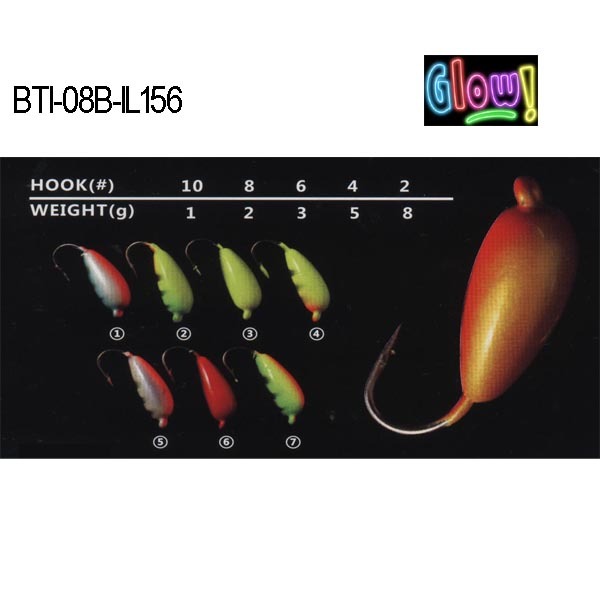 BTI-08B-IL156 lead ice jig