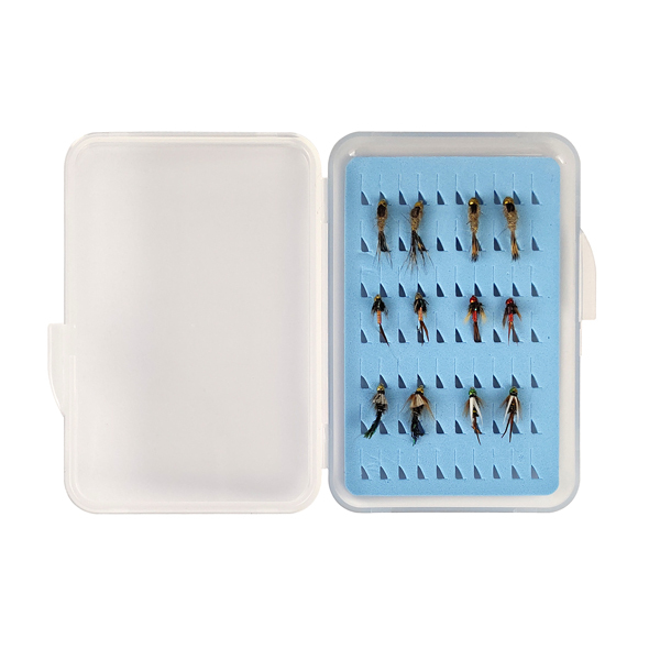 BTI-09A-H065 Mini Fly Hook Box With Blue Foam