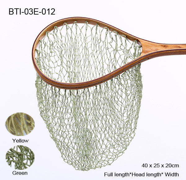 BTI-03E-012 Tenkara Burl Wood Net With Japan Soft Mesh