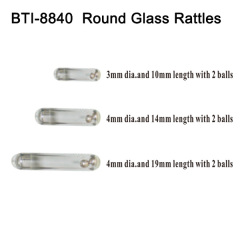 BTI-8840 Round Glass Rattle